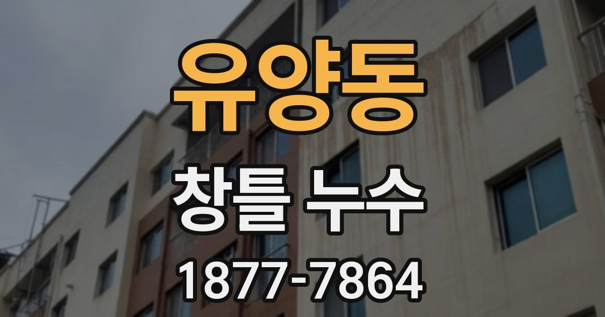 유양동 창틀 누수