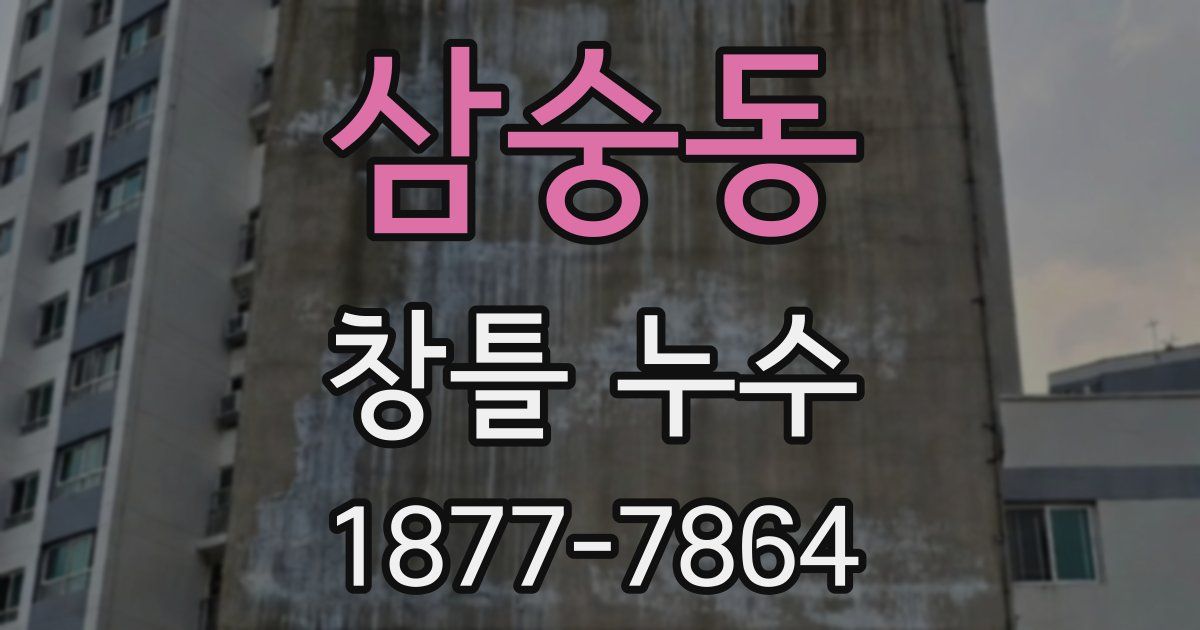 삼숭동 창틀 누수