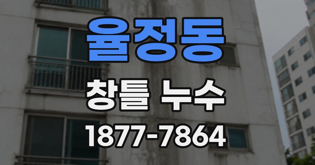 율정동 창틀 누수