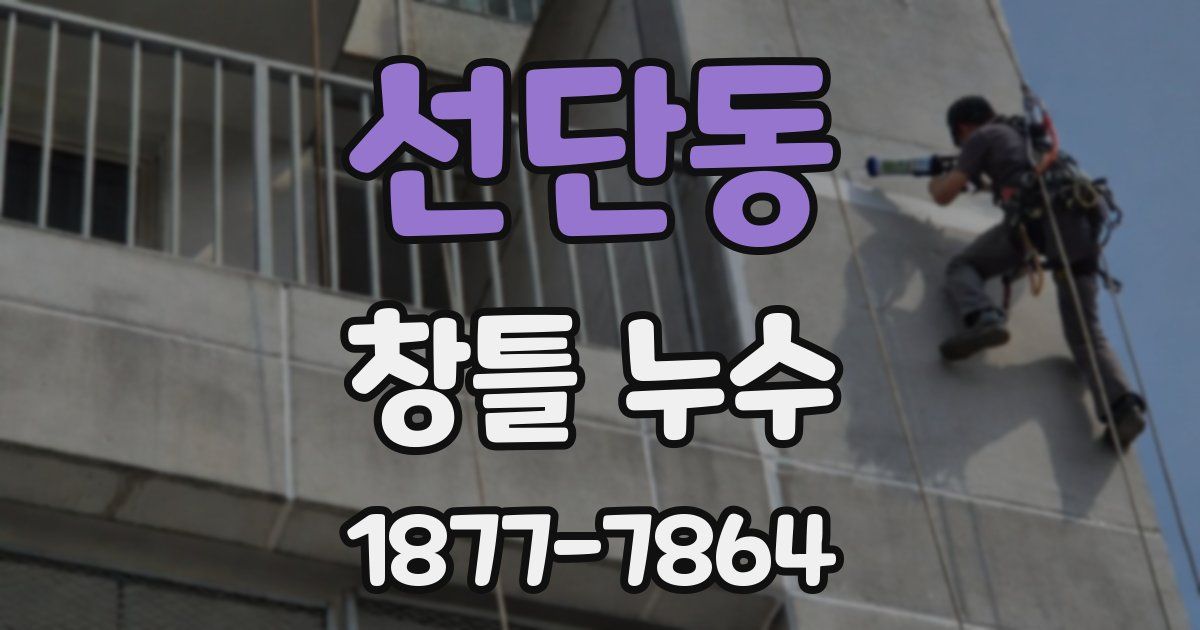 선단동 창틀 누수