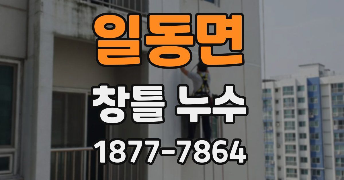 일동면 창틀 누수