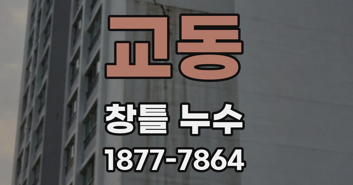 교동 창틀 누수