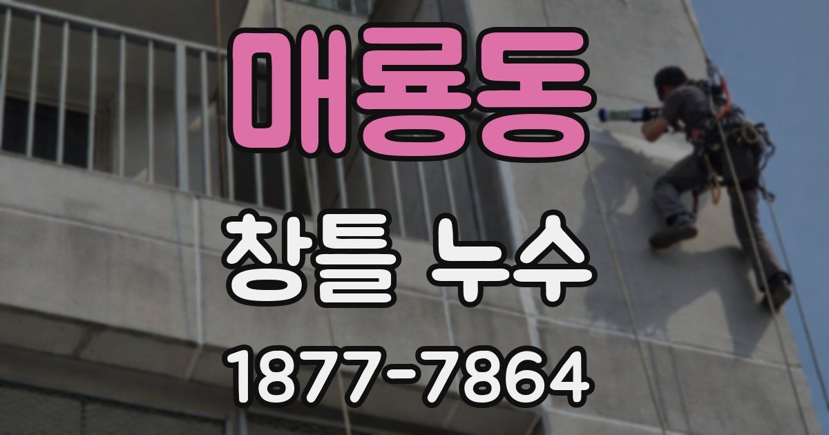 매룡동 창틀 누수