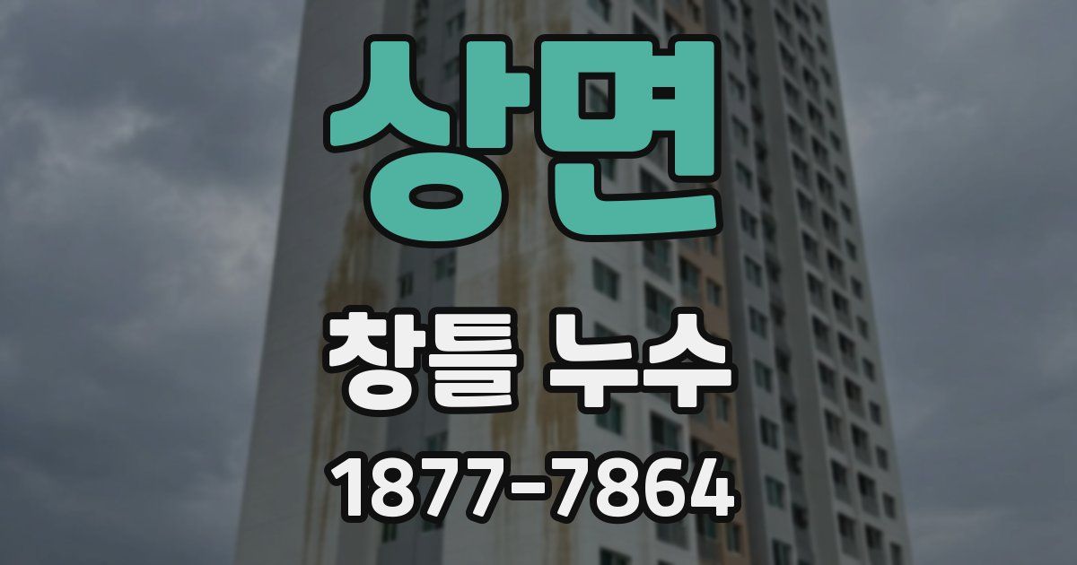 상면 창틀 누수