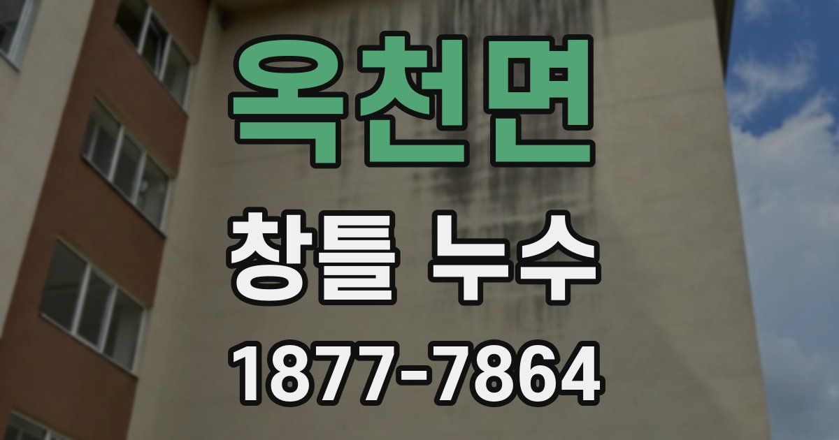 옥천면 창틀 누수