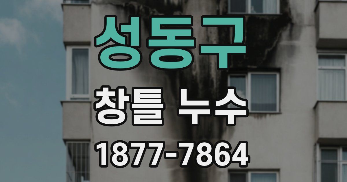 성동구 창틀 누수