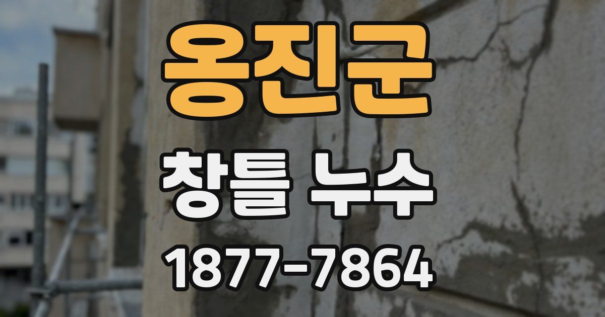 옹진군 창틀 누수