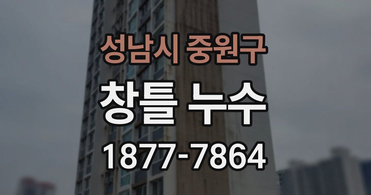 성남시 중원구 창틀 누수