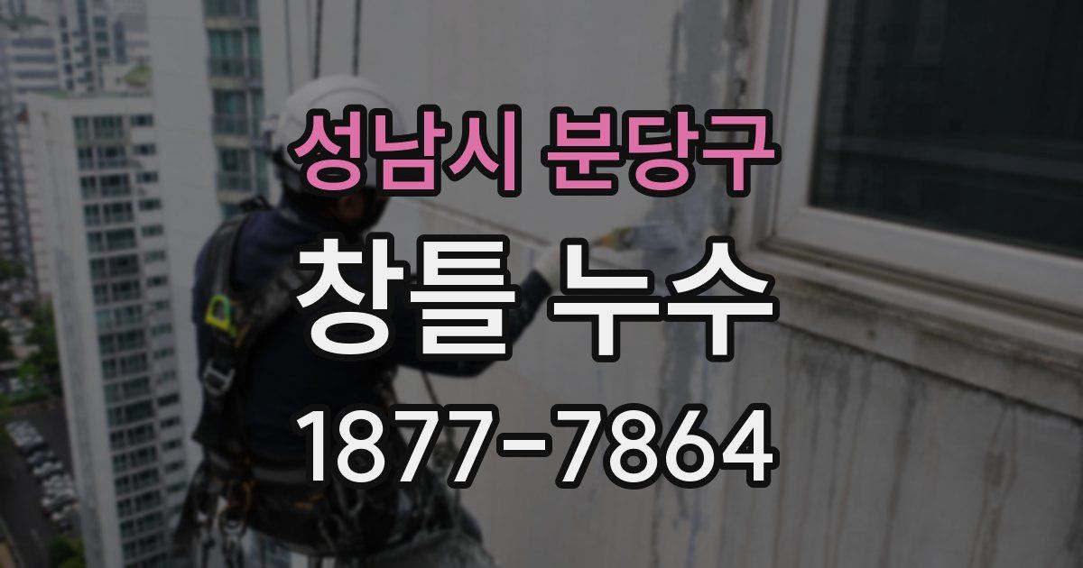 성남시 분당구 창틀 누수