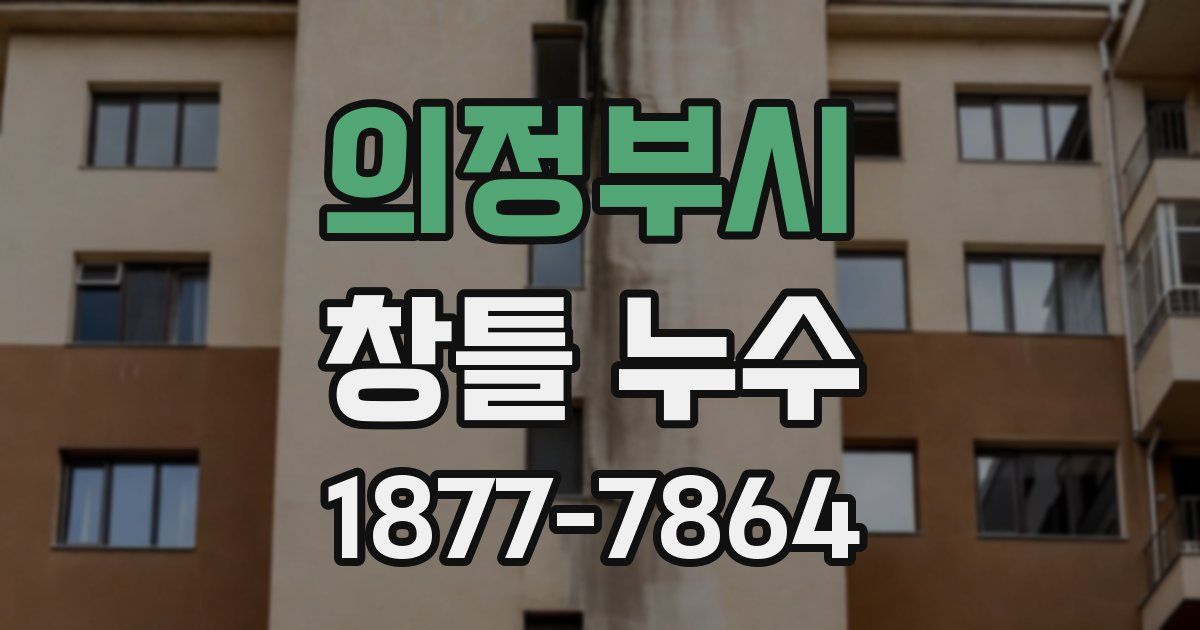 의정부시 창틀 누수