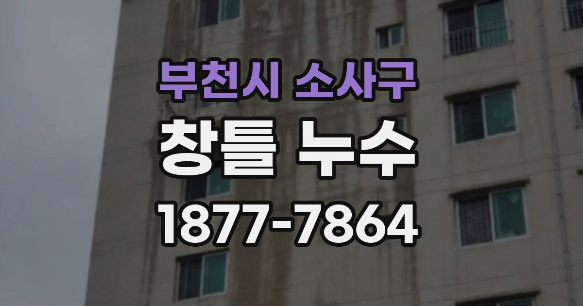 부천시 소사구 창틀 누수