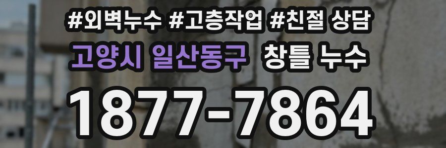 고양시 일산동구 창틀 누수