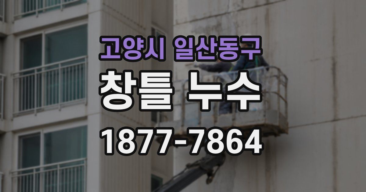고양시 일산동구 창틀 누수