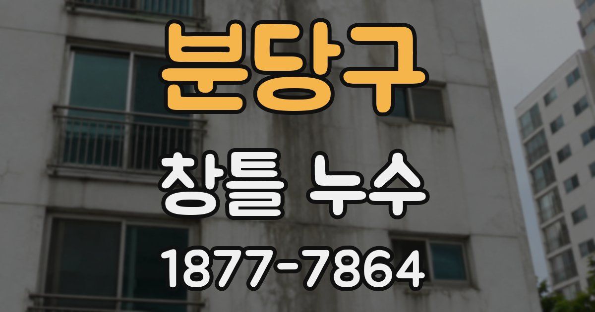 분당구 창틀 누수