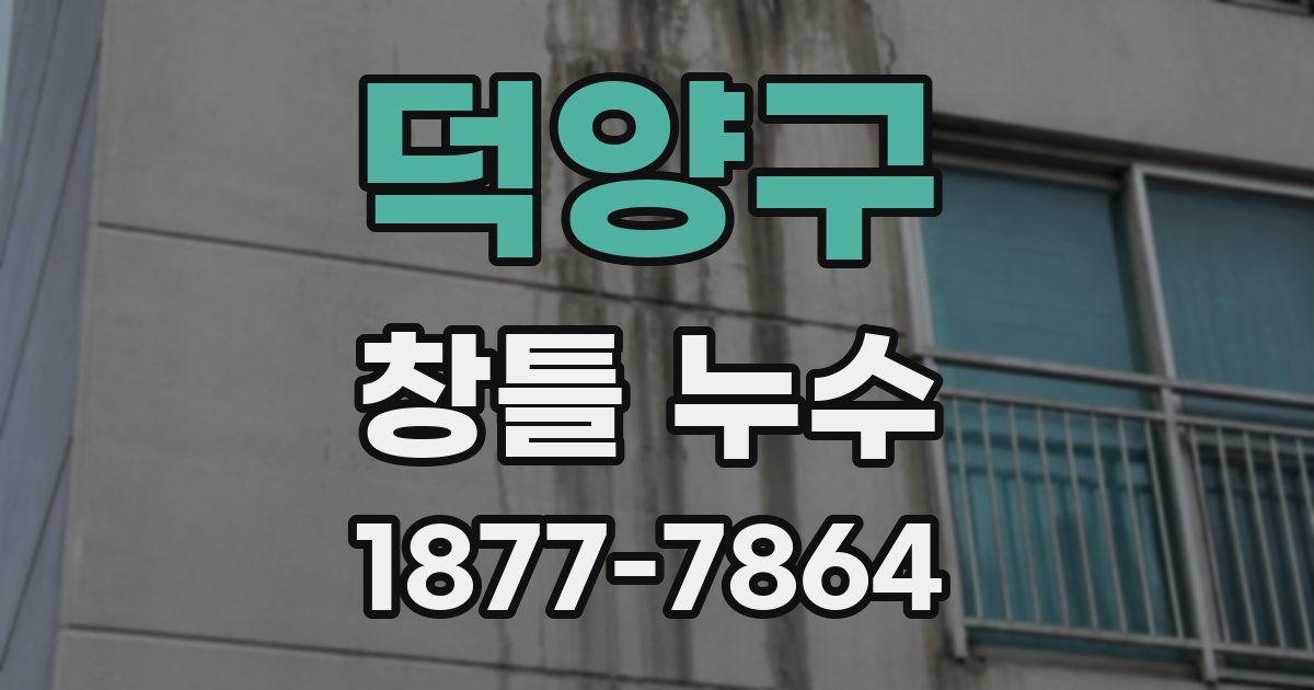 덕양구 창틀 누수