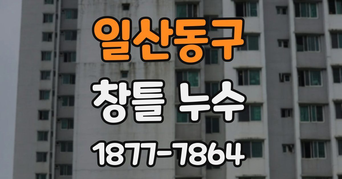 일산동구 창틀 누수