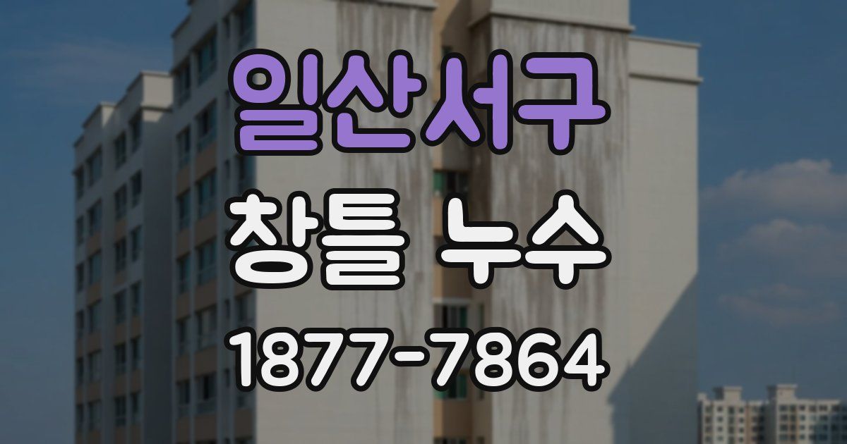일산서구 창틀 누수