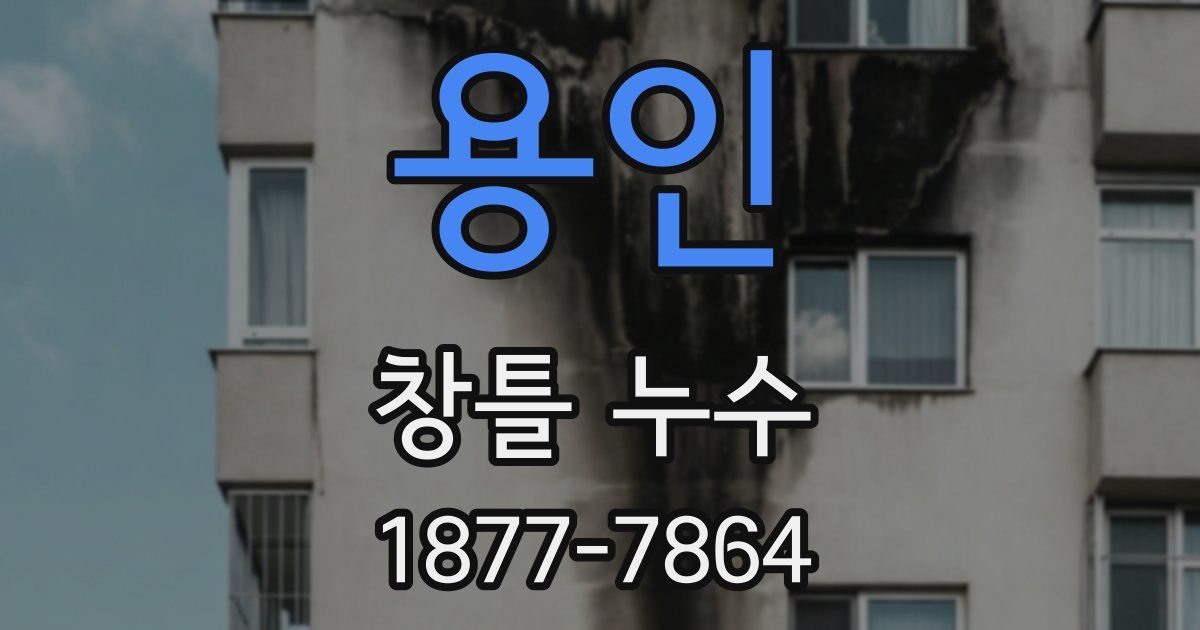 용인 창틀 누수