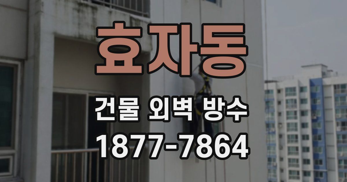 효자동 건물 외벽 방수