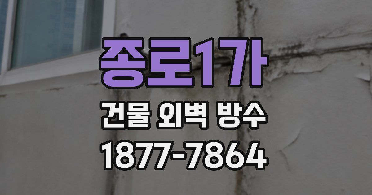 종로1가 건물 외벽 방수