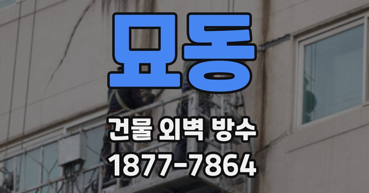 묘동 건물 외벽 방수