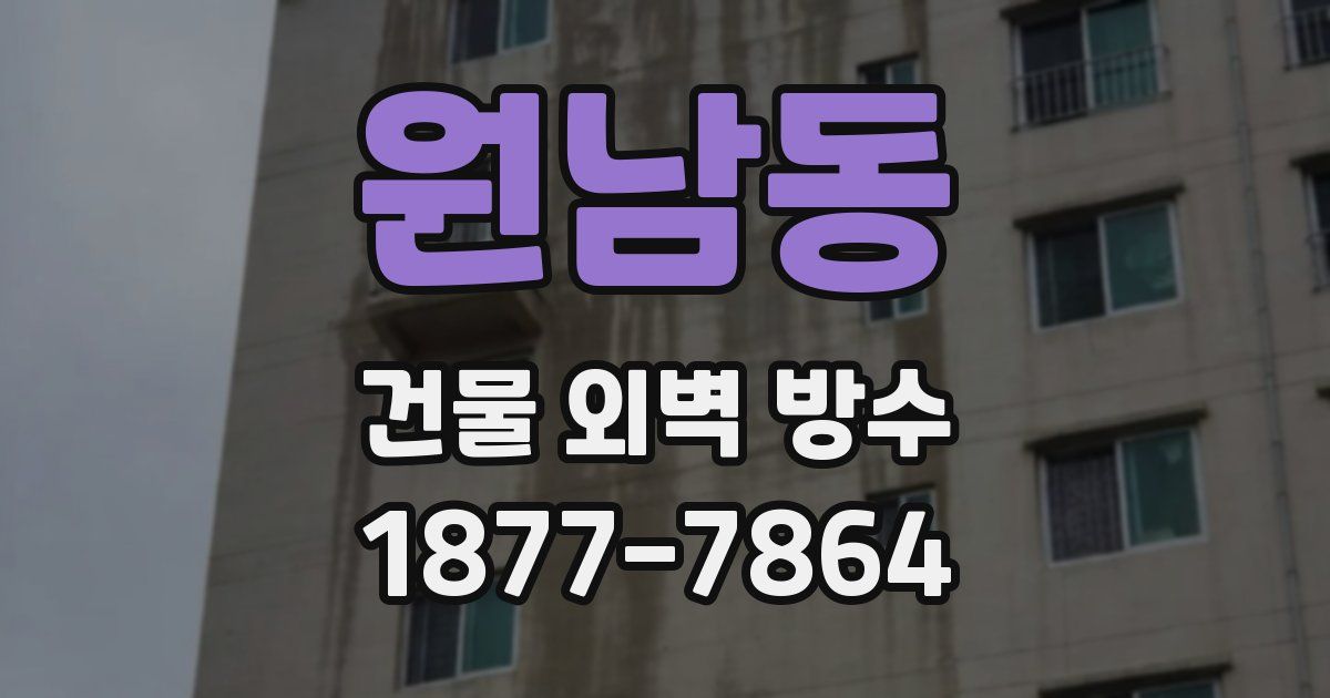 원남동 건물 외벽 방수