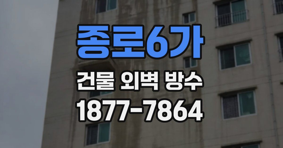 종로6가 건물 외벽 방수
