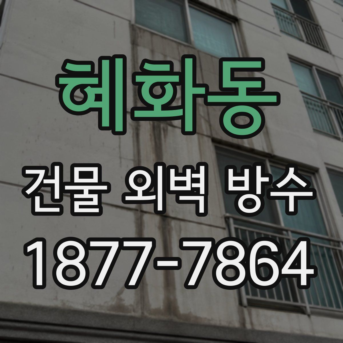 혜화동 건물 외벽 방수
