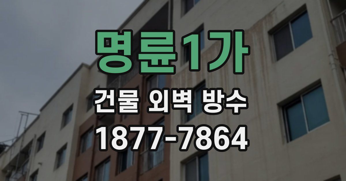 명륜1가 건물 외벽 방수