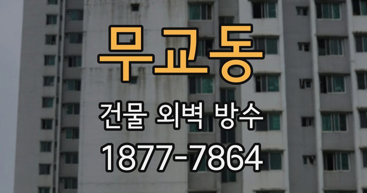 무교동 건물 외벽 방수