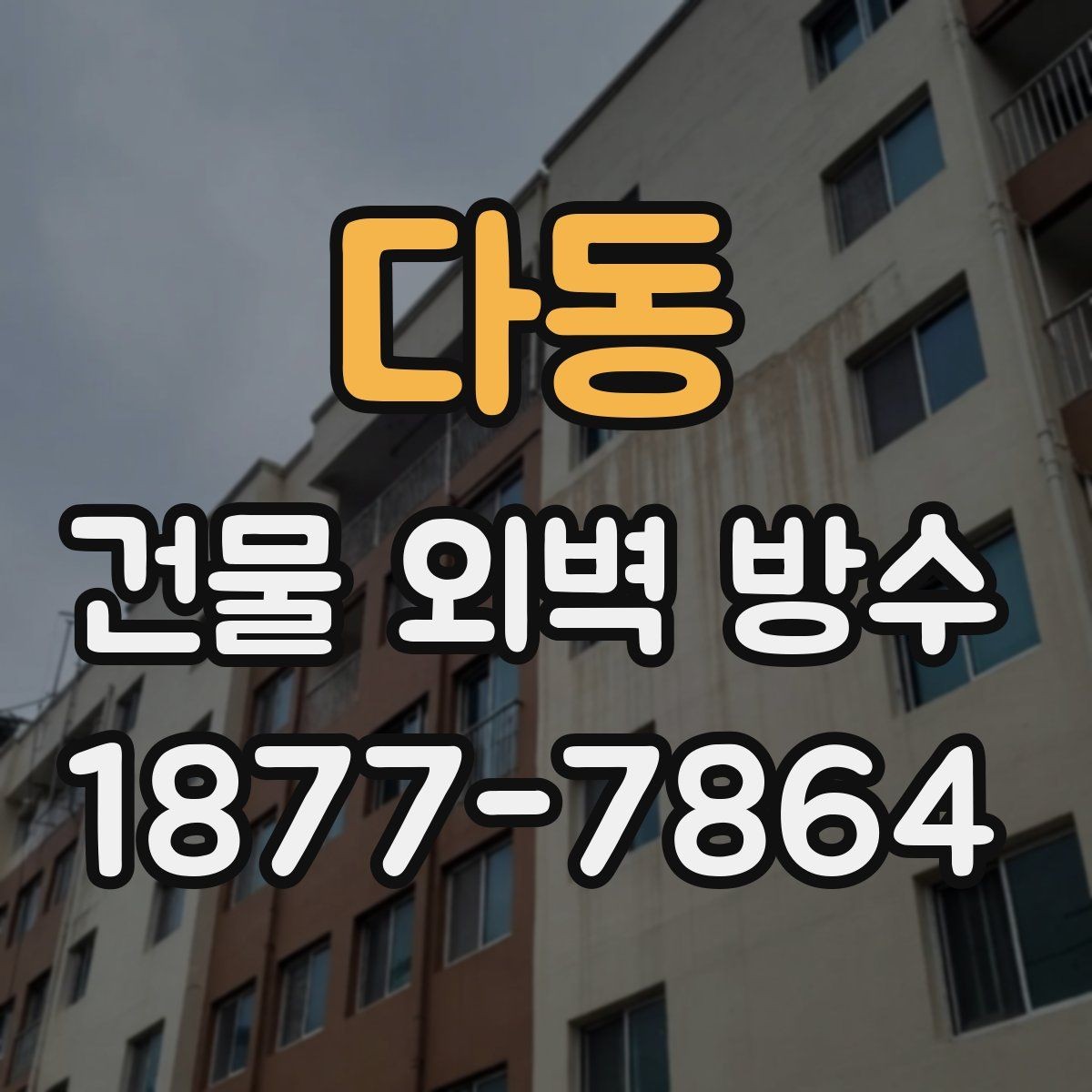 다동 건물 외벽 방수 부위별 관리 방법