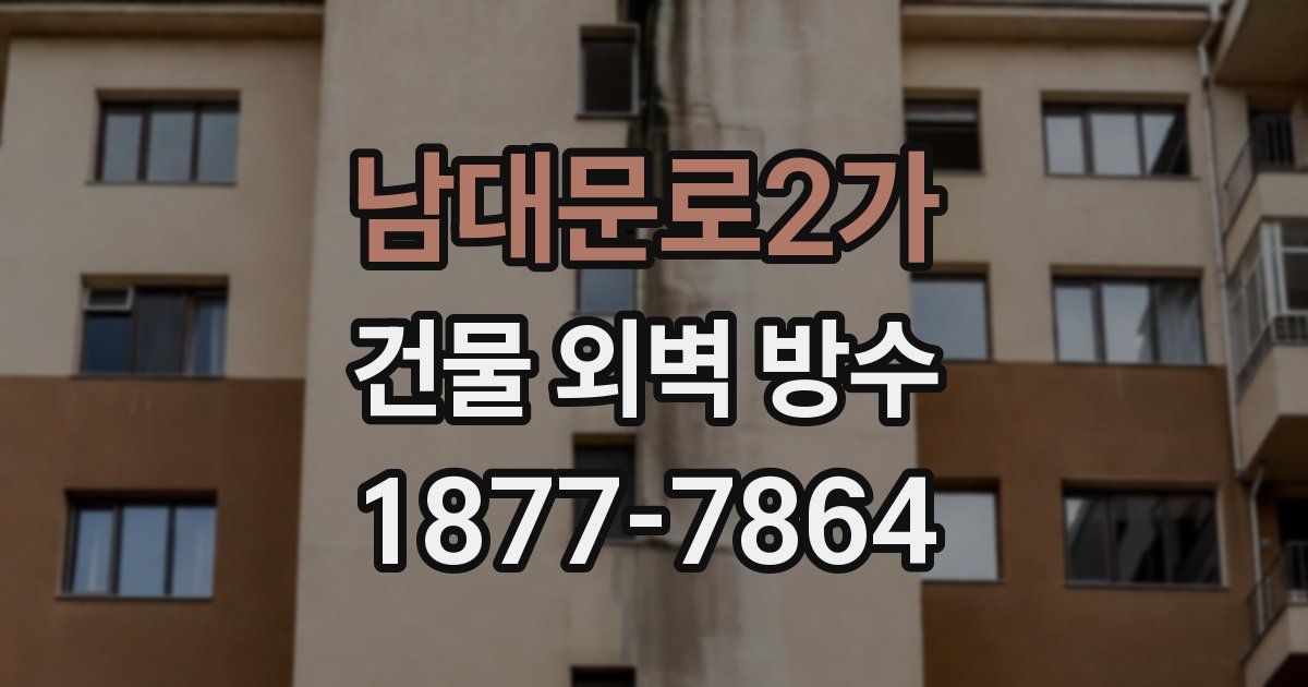 남대문로2가 건물 외벽 방수