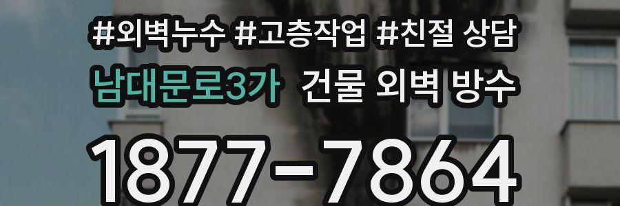 남대문로3가 건물 외벽 방수