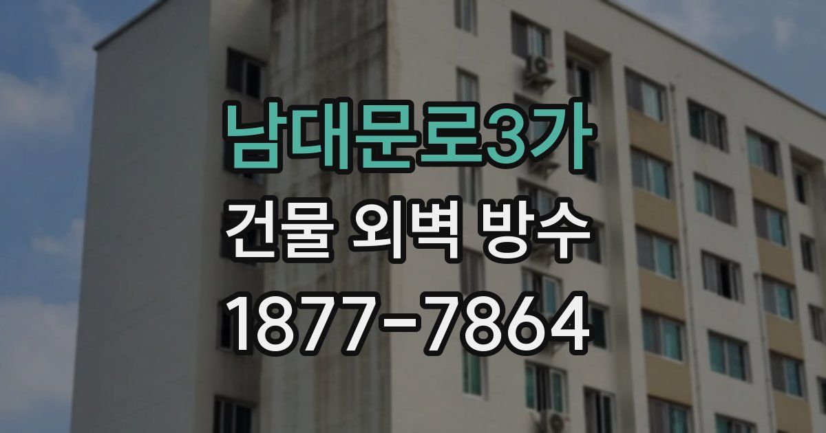 남대문로3가 건물 외벽 방수