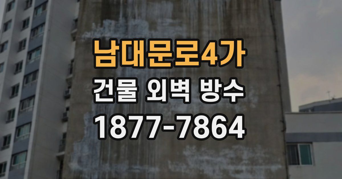 남대문로4가 건물 외벽 방수