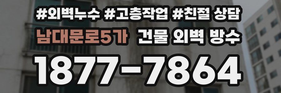 남대문로5가 건물 외벽 방수