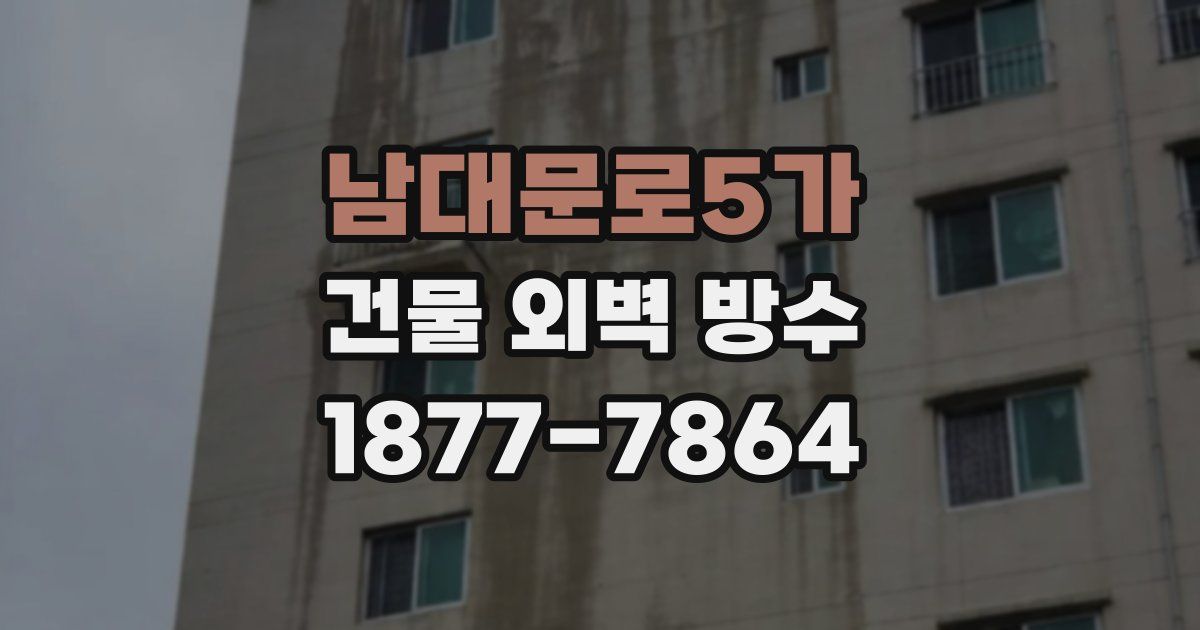 남대문로5가 건물 외벽 방수