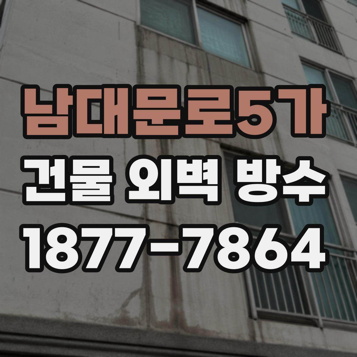 남대문로5가 건물 외벽 방수