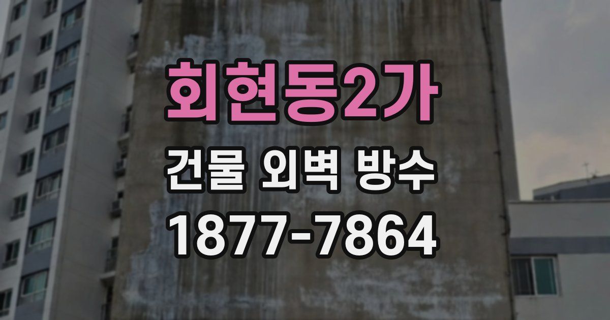 회현동2가 건물 외벽 방수