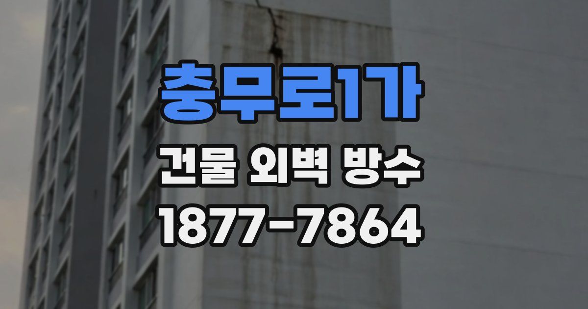 충무로1가 건물 외벽 방수