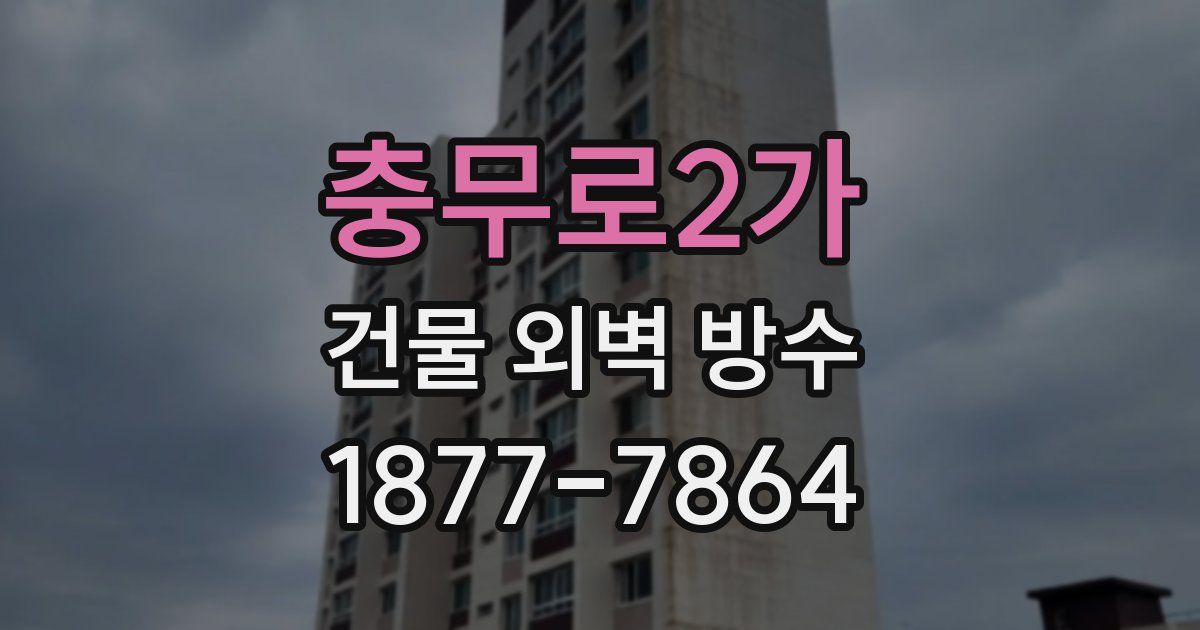 충무로2가 건물 외벽 방수