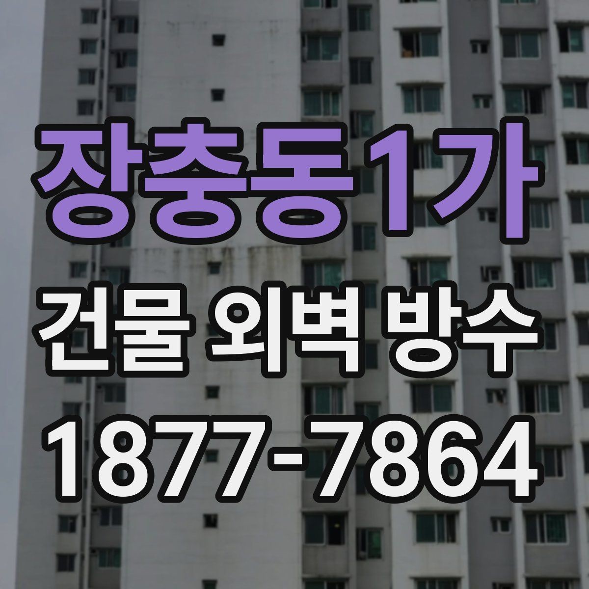 장충동1가 건물 외벽 방수 외벽 균열 유형별 대응 방법