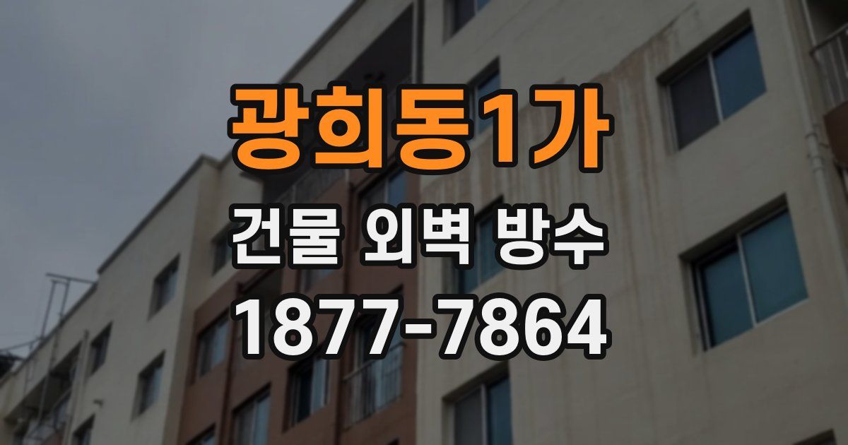 광희동1가 건물 외벽 방수