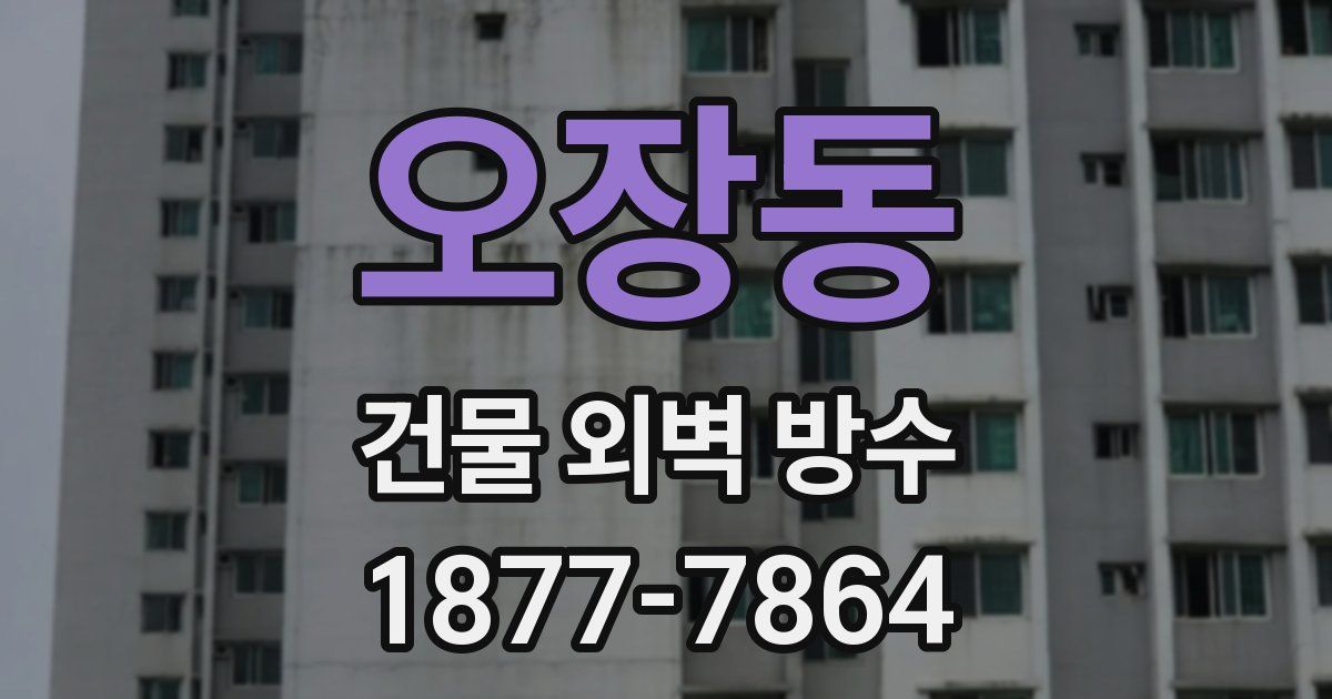 오장동 건물 외벽 방수