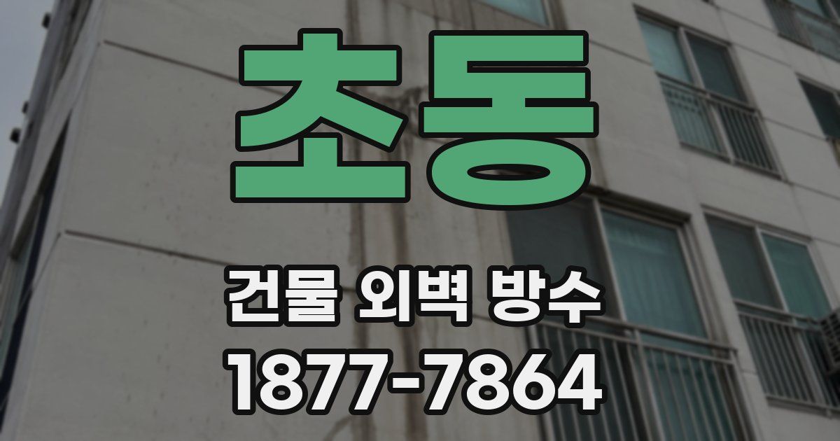 초동 건물 외벽 방수