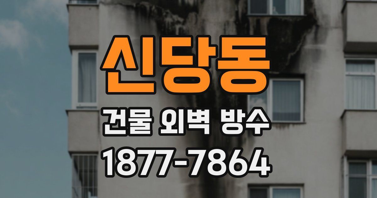 신당동 건물 외벽 방수