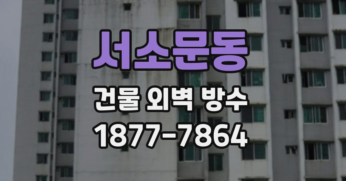 서소문동 건물 외벽 방수