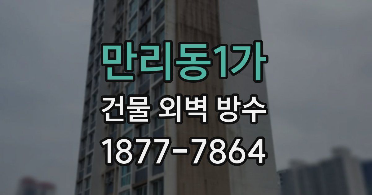 만리동1가 건물 외벽 방수