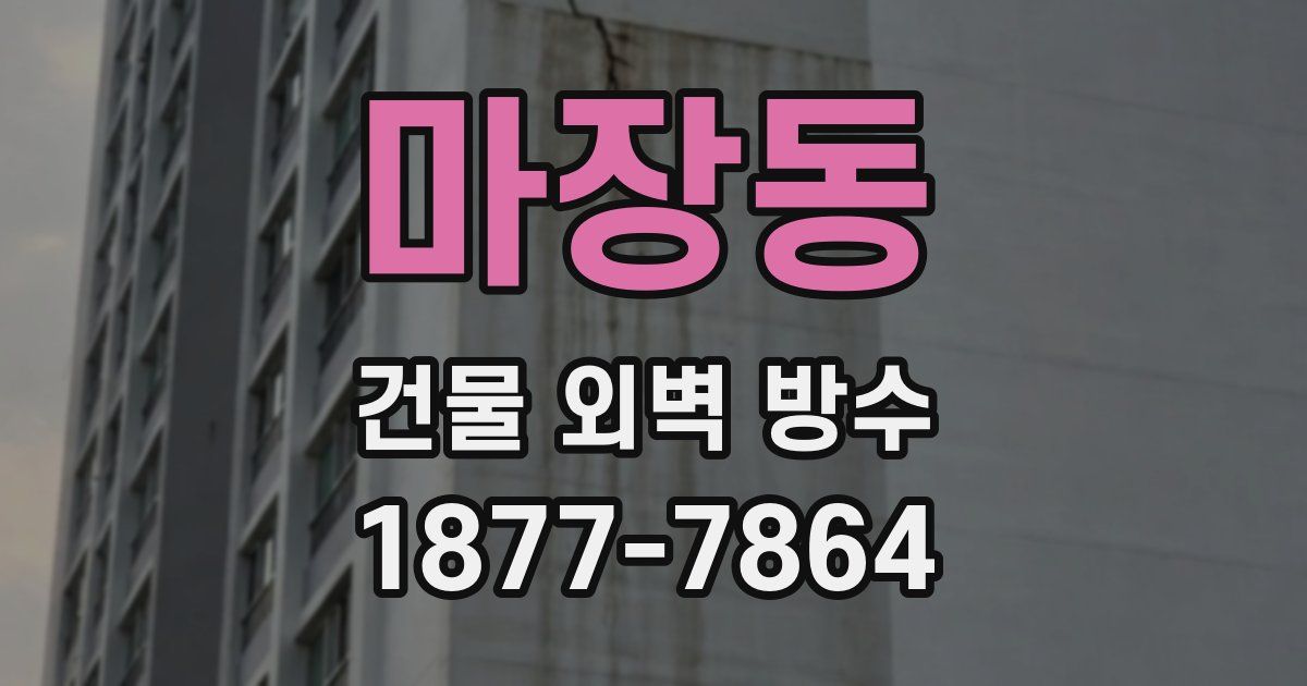 마장동 건물 외벽 방수