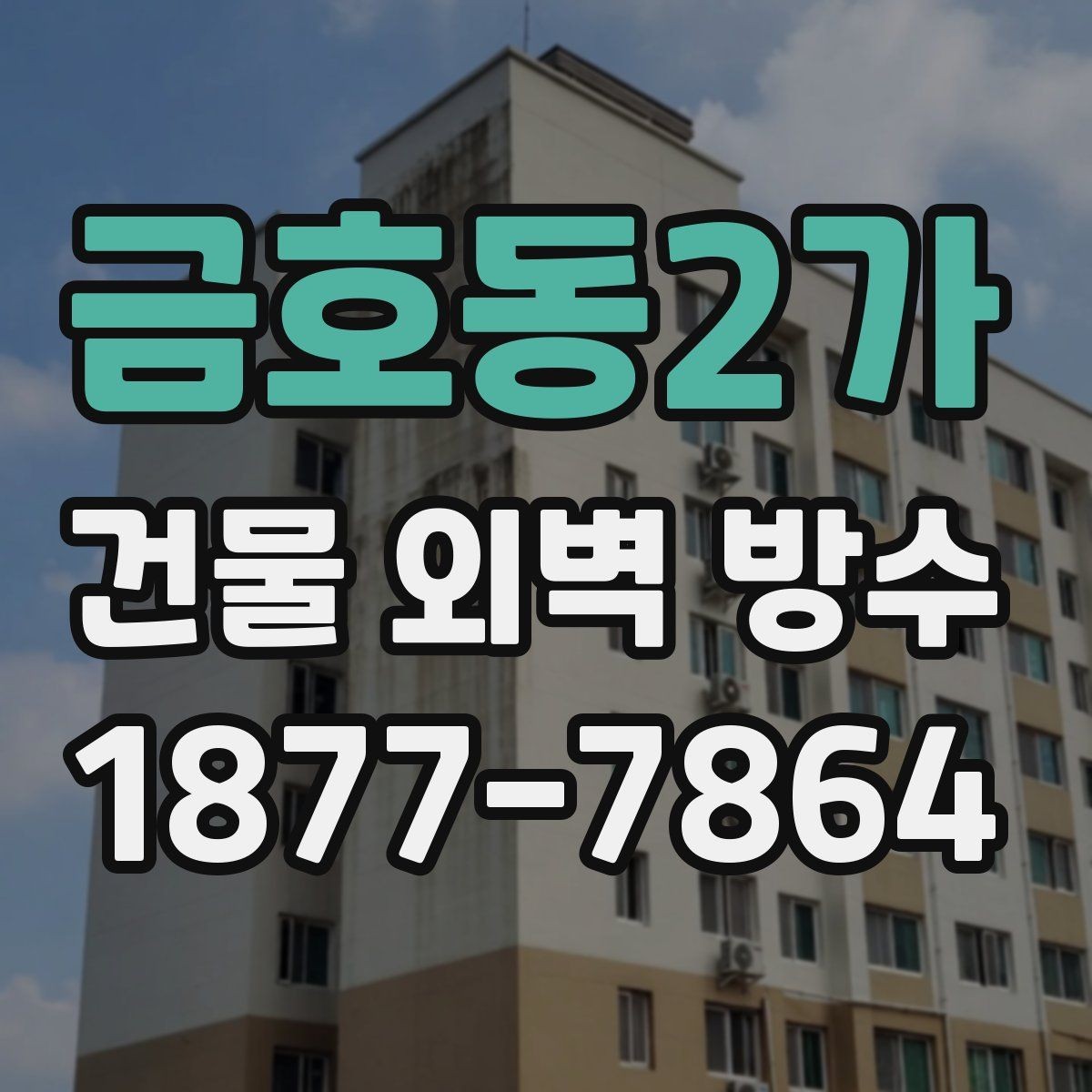 금호동2가 건물 외벽 방수 업체 계약 전 체크포인트